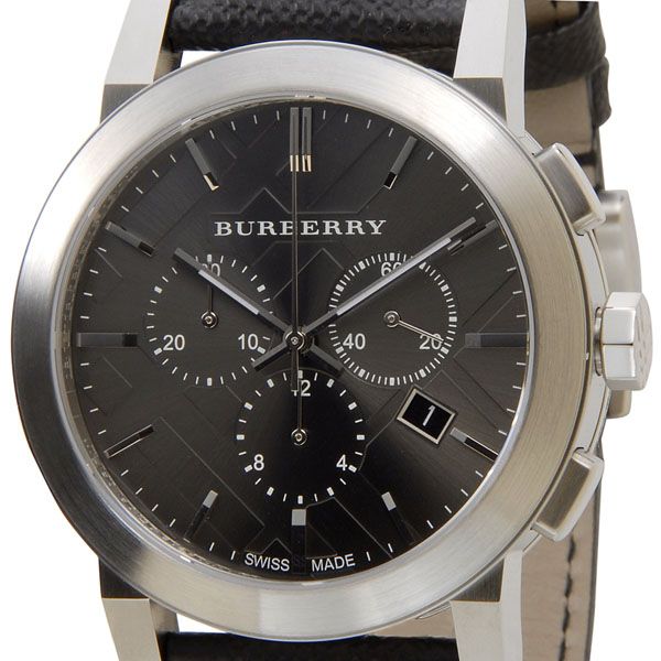 BURBERRY バーバリー メンズ クロノグラフ SS/チャコールグレーレザー BU9362 （グレー） メンズウォッチの商品画像