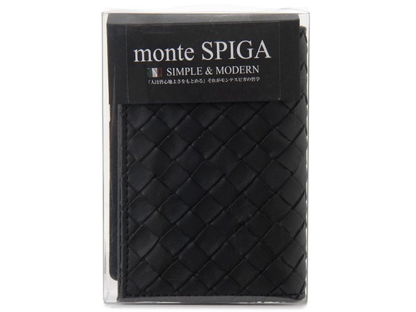 monte SPIGA monte spiga футляр для визитных карточек MOSQS618BK сетка type вдавлено . футляр для карточек черный новый товар 