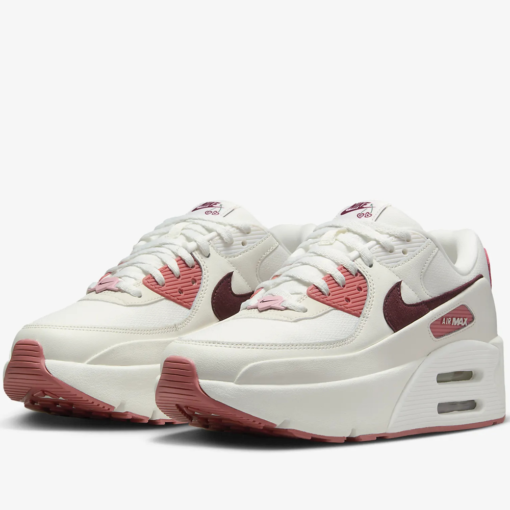 WMNS AIR MAX 90 LV8 SE "VALENTINE’S DAY"（2024） FZ5164-133 （セイル/アドービ/ミディアムソフトピンク/ダークチームレッド）の商品画像
