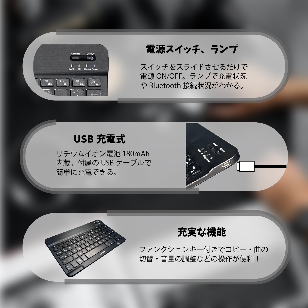  rhinoceros L M-WORKS keyboard Bluetooth wireless wireless personal computer Japanese arrangement .. input rechargeable iOS / Android / Windows / chrome