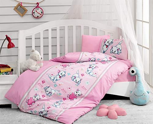 100% Cotton Baby Bedding Set， Toddlers Crib Bedding for Baby Gir