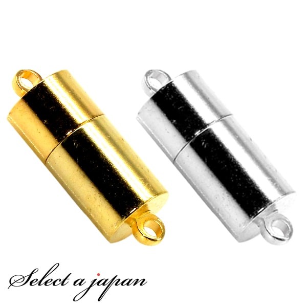[10 piece ] [ jpy tube shape ] magnet Class p stop metal fittings catch silver Gold hand made accessory parts raw materials silver color gold color 