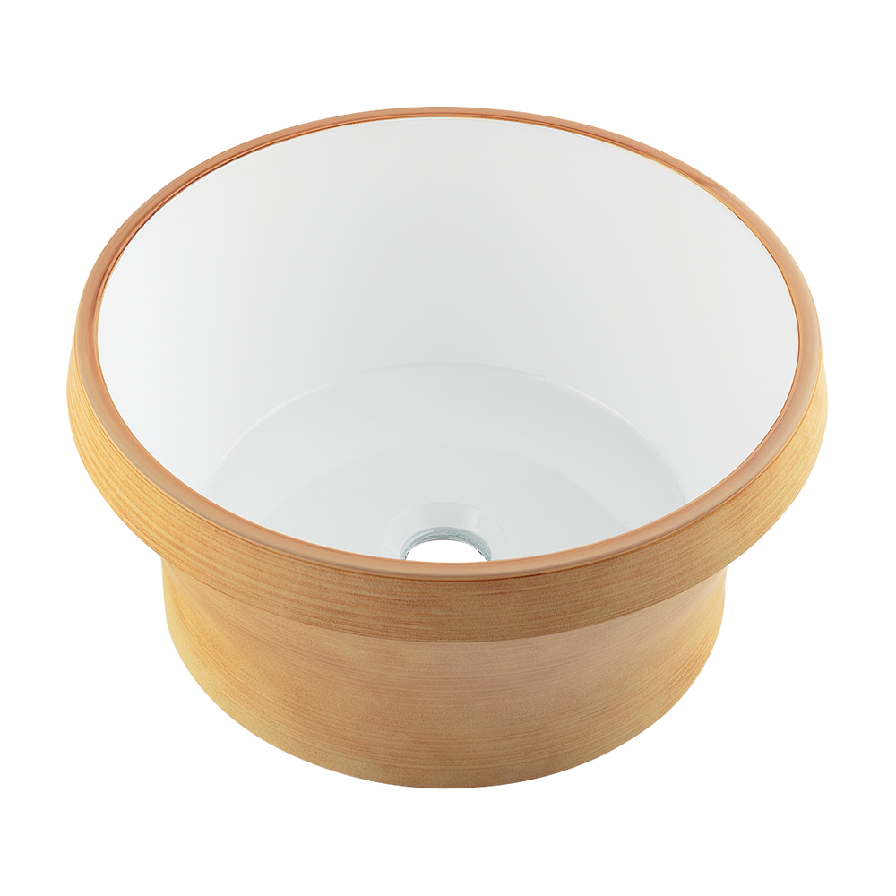 kak large round wash-basin walnut 493-264-LW stylish simple eat and drink shop Cafe 