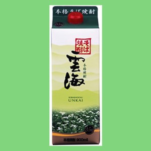 そば焼酎 雲海 25度 900ml 紙パック