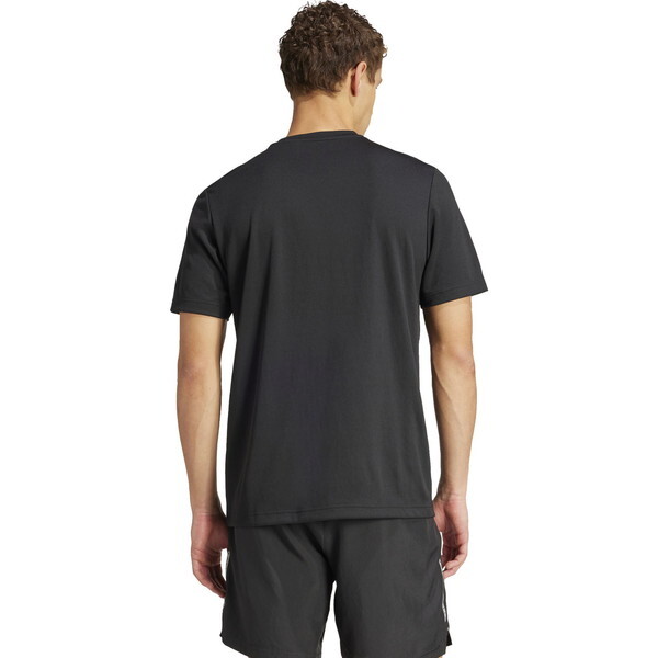 ADIDAS Adidas бег одежда AEROREADY тренировка Logo графика короткий рукав футболка черный J/L KTF40 IY6362