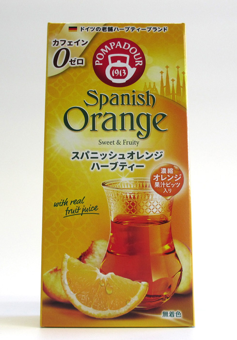 POMPADOUR ポンパドール ハーブティー スパニッシュオレンジ （ティーバッグ2.2g×10袋入） × 1箱 ハーブティーの商品画像