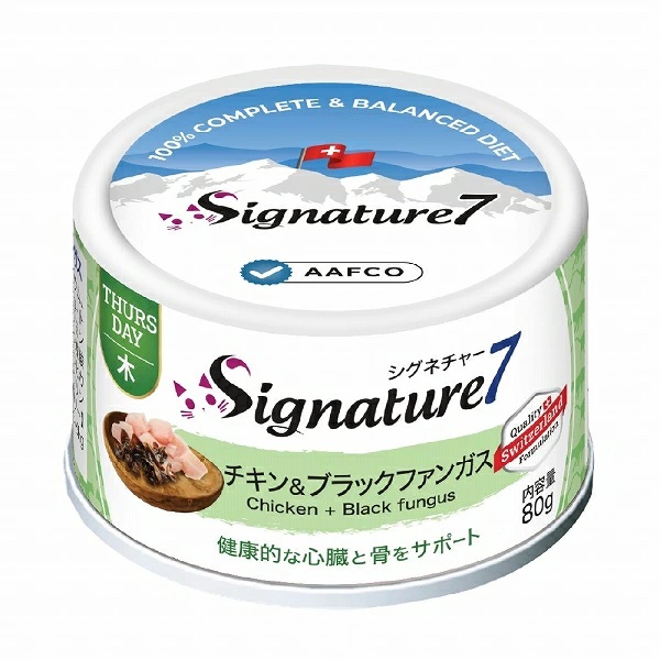 Signature7 Signature7 パティ 木曜 チキン＆ブラックファンガス 80g×1缶 猫缶、ウエットフードの商品画像