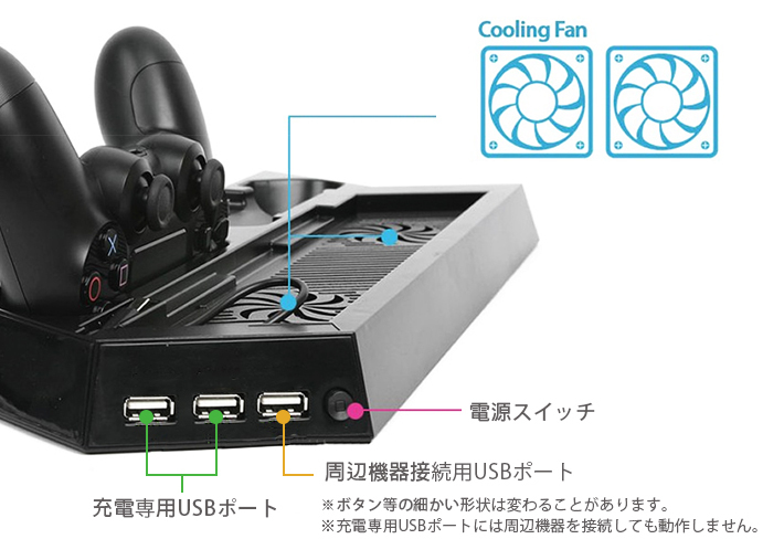 プレイステーション4本体冷却ファン縦置きスタンド付 sale-store_co435_4