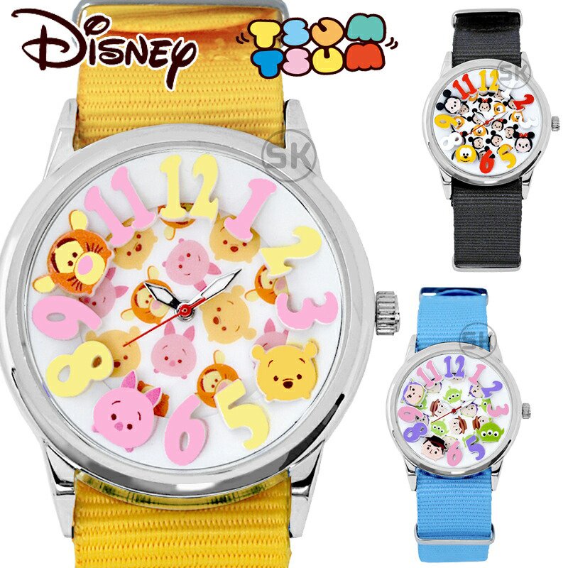 2,000 иен ровно Disney наручные часы Kids ребенок Mickey Винни Пух Toy Story товары baz minnie NATO ремень tsumtsumTUMUTUMU