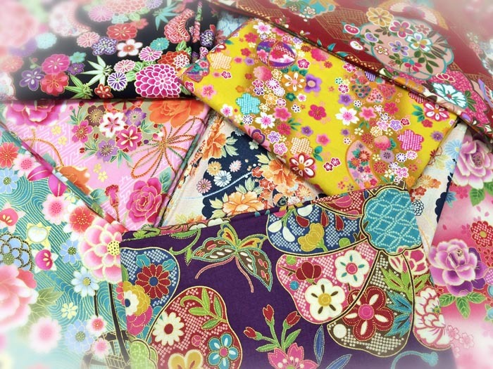  peace style floral print kimono manner. cloth . fully 2m cut assortment set 30 sheets 
