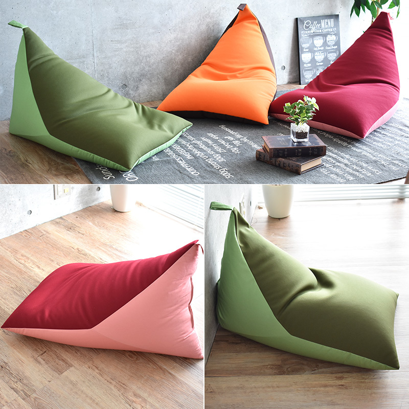  beads cushion triangle domestic production sofa "zaisu" seat floor cushion stylish kotatsu for .. sause person .dame. make mochi mochi cheap Northern Europe modern new life one person living 