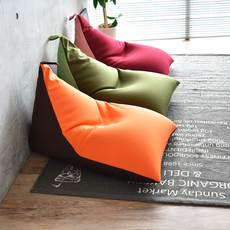  beads cushion triangle domestic production sofa "zaisu" seat floor cushion stylish kotatsu for .. sause person .dame. make mochi mochi cheap Northern Europe modern new life one person living 