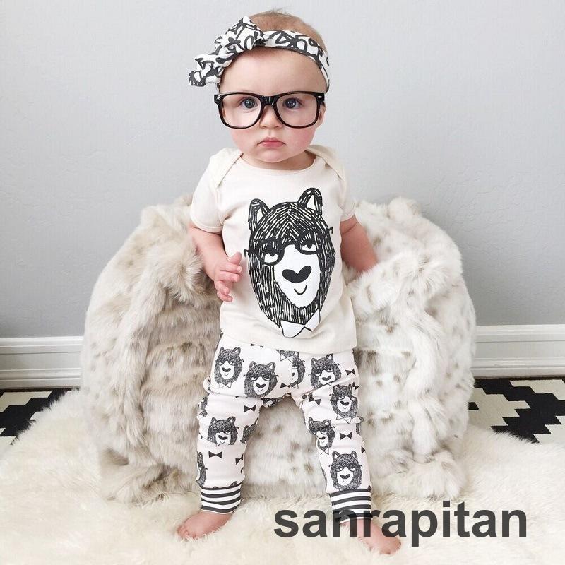  выставить верх и низ в комплекте 2 позиций комплект ребенок одежда baby Kids короткий рукав футболка майка длинные брюки длинные брюки cut and sewn раунд шея талия 