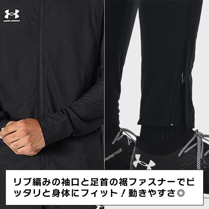  черный джерси мужской Under Armor Challenger бренд to Lux -tsu верх и низ комплект комплект casual простой брюки-джоггеры с высоким воротником 