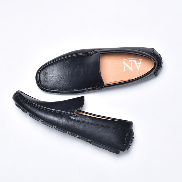  driving shoes men's light weight leather shoes Loafer simple leather leather shoes car driving ..... put on footwear ... black black white beige 