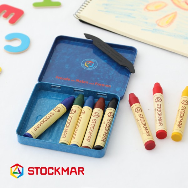 shuto bear -STOCKMAR.... stick crayons 8 color can art color molasses . crayons gift present birthday safety Steiner education Goethe color theory 