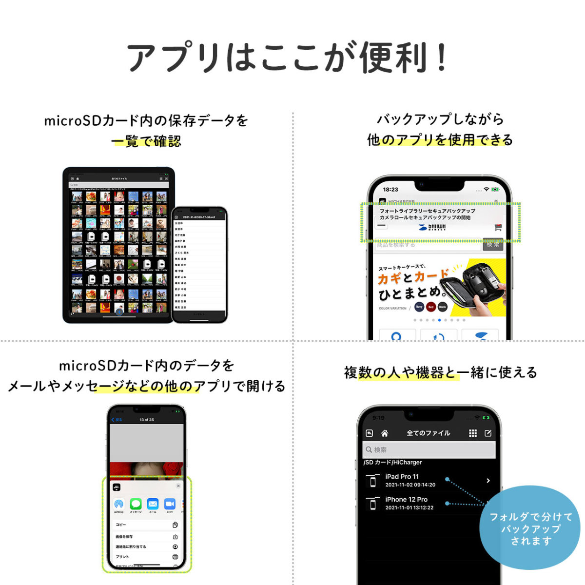 プストレー Iphone 簡単接続 動画 写真 データ保存 サンワダイレクト 通販 Paypayモール バックアップ Ipad 充電