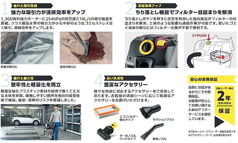 ケルヒャー NT30/1 Ap 業務用 乾湿両用クリーナー (KARCHER