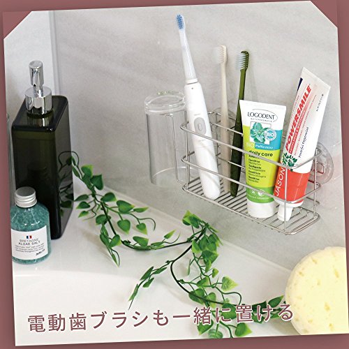 rek stainless steel toothbrush holder suction pad ( toothbrush stand )