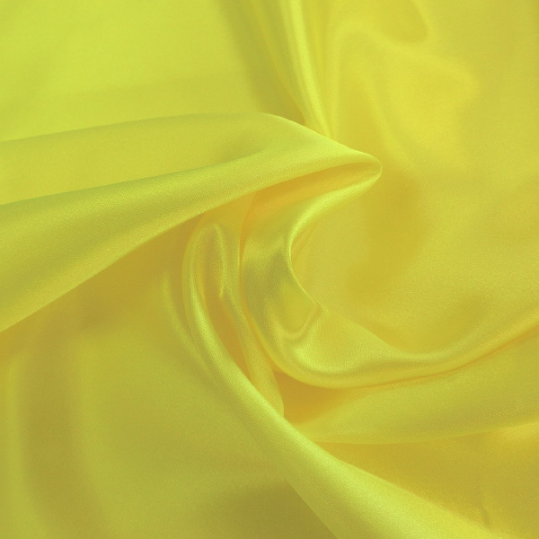  polyester satin cloth yellow cloth width 120cm amount 1(50cm)150 jpy domestic production 