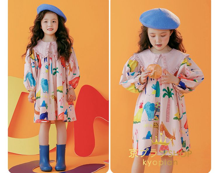  ребенок одежда One-piece Kids девочка длинный рукав One-piece весна одежда Корея ребенок одежда ребенок платье dress детская одежда детская одежда .. sama модный симпатичный casual новый товар 140cm