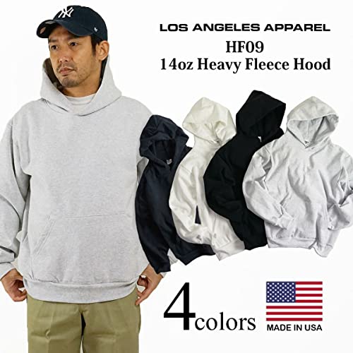 [ Los Angeles apparel ] HF09 14 ounce heavy fleece sweat Parker ash gray XL