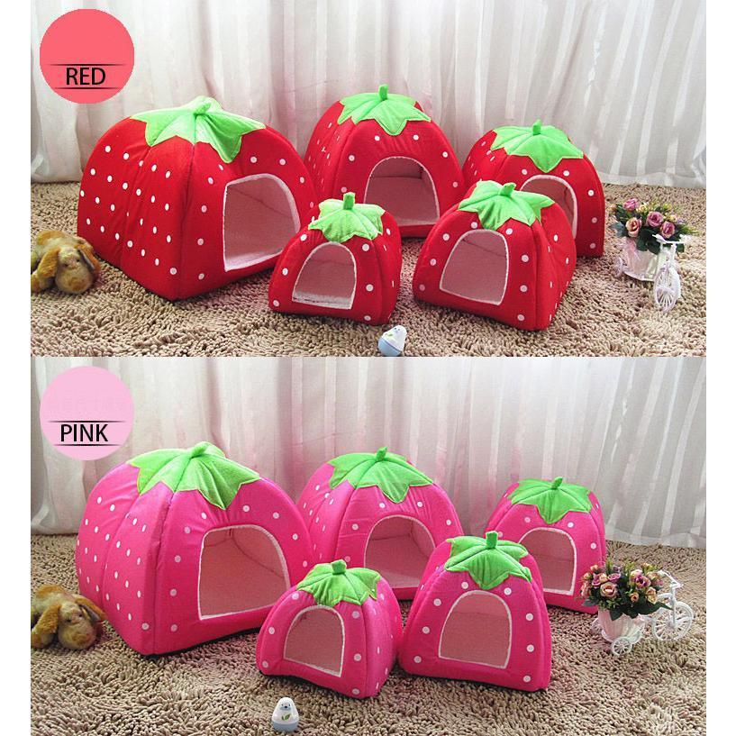  strawberry type pet house . cat for . dog for for small dog 2way for pets cat house kennel dome type pet bed dog cat sofa strawberry type strawberry 