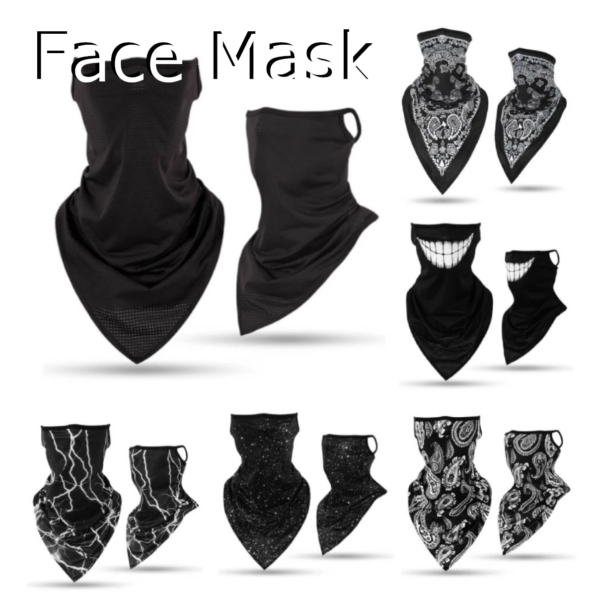  face mask face cover sport mask neck cover bike bicycle for summer cold sensation sunburn prevention men's lady's Halloween cosplay 