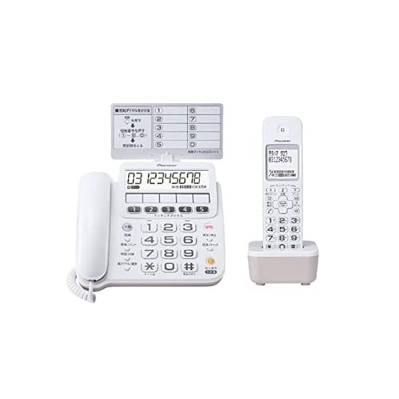 パイオニア デジタルコードレス留守番電話機 TF-SE16S(W) Pioneer TF-SE16S（W） （ホワイト） 固定電話機 - 最安値・価格比較