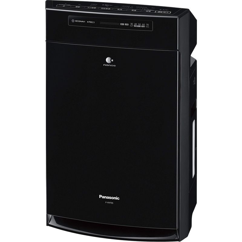 【極美品】Panasonic F-VXT55 空気清浄機 加湿器 2020年製 Panasonic ナノイー搭載 加湿空気清浄機 F-VXT55-W ホワイト 空気清浄