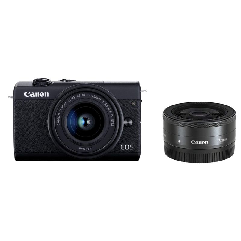 【最安値】キヤノン Canon EOS M200 ダブルズームキット ブラック キヤノン EOS M200 ダブルズームキット （ブラック） EOS EOS M ミラー