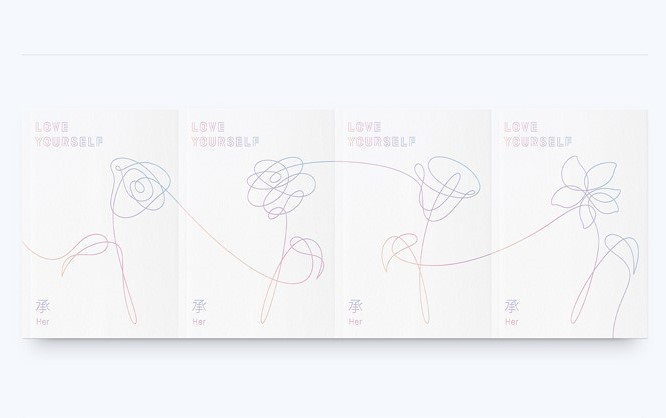 BTS ( bulletproof boy .) 5th Mini album LOVE YOURSELF.'Her' CD ( Korea record )