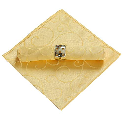 YiyiLaija card table napkin hotel restaurant napkin ring none Gold 4 pieces set 