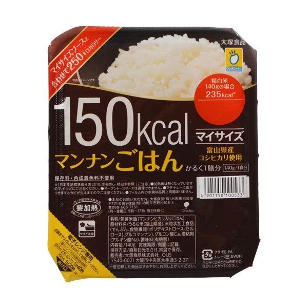 大塚食品 150kcalマイサイズ マンナンごはん 140g×24個の商品画像