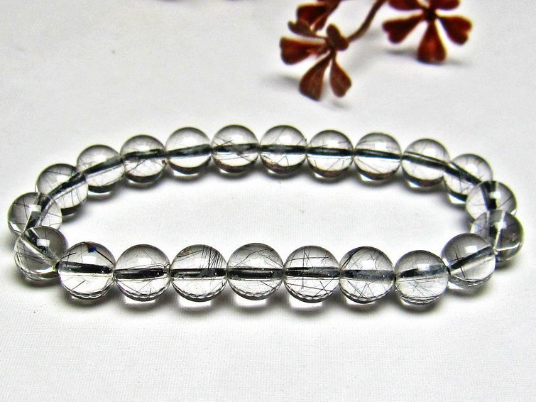 ブラックルチルクォーツ ブレスレット 8mm [H131-106] 1枚目