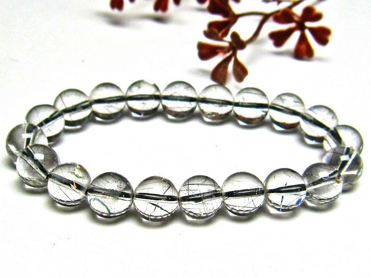 ブラックルチルクォーツ ブレスレット 9mm [H131-112] 1枚目