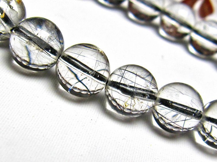 ブラックルチルクォーツ ブレスレット 9mm [H131-112] 2枚目