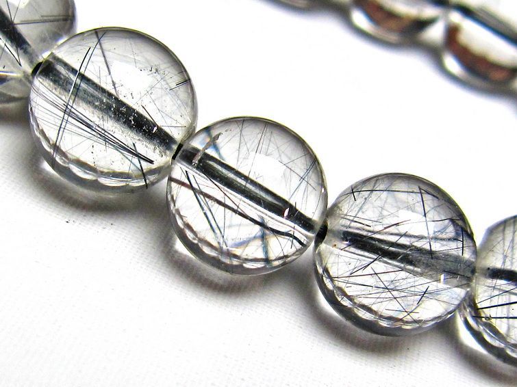 ブラックルチルクォーツ ブレスレット 11mm [H131-122] 2枚目