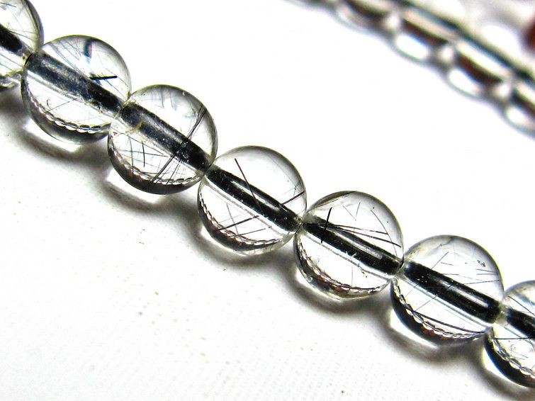 ブラックルチルクォーツ ブレスレット 6mm [H131-12] 2枚目