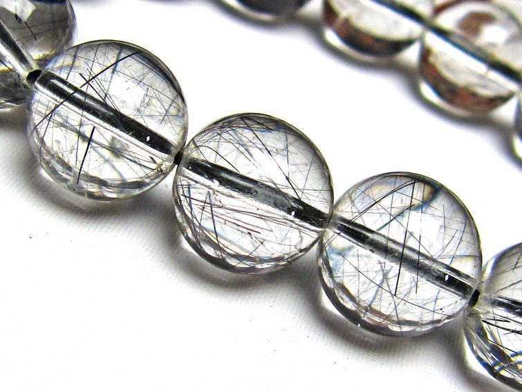 ブラックルチルクォーツ ブレスレット 13mm [H131-136] 2枚目