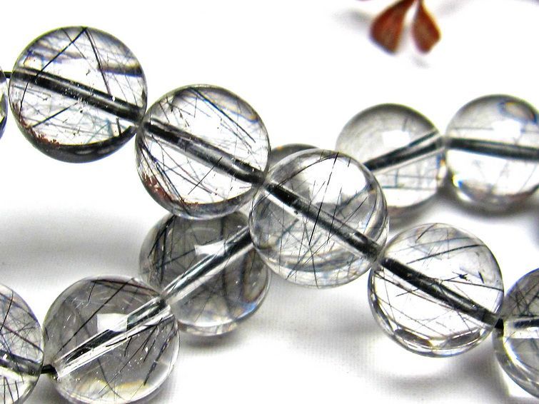 ブラックルチルクォーツ ブレスレット 13mm [H131-136] 3枚目