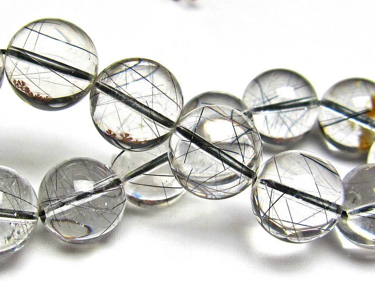 ブラックルチルクォーツ ブレスレット 15mm [H131-144] 3枚目