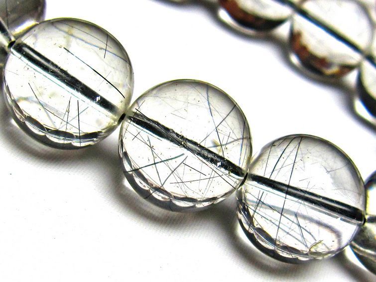 ブラックルチルクォーツ ブレスレット 16mm [H131-145] 2枚目