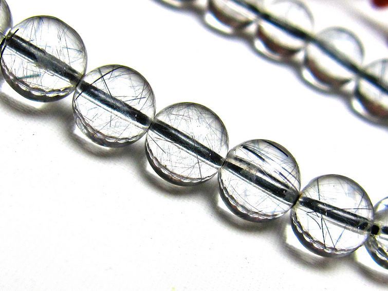 ブラックルチルクォーツ ブレスレット 7mm [H131-24] 2枚目