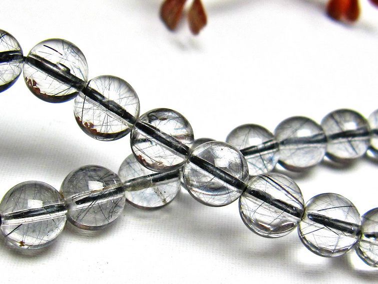 ブラックルチルクォーツ ブレスレット 7mm [H131-24] 3枚目