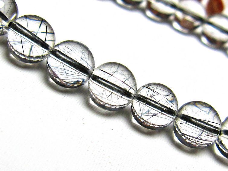 ブラックルチルクォーツ ブレスレット 8mm [H131-28] 2枚目