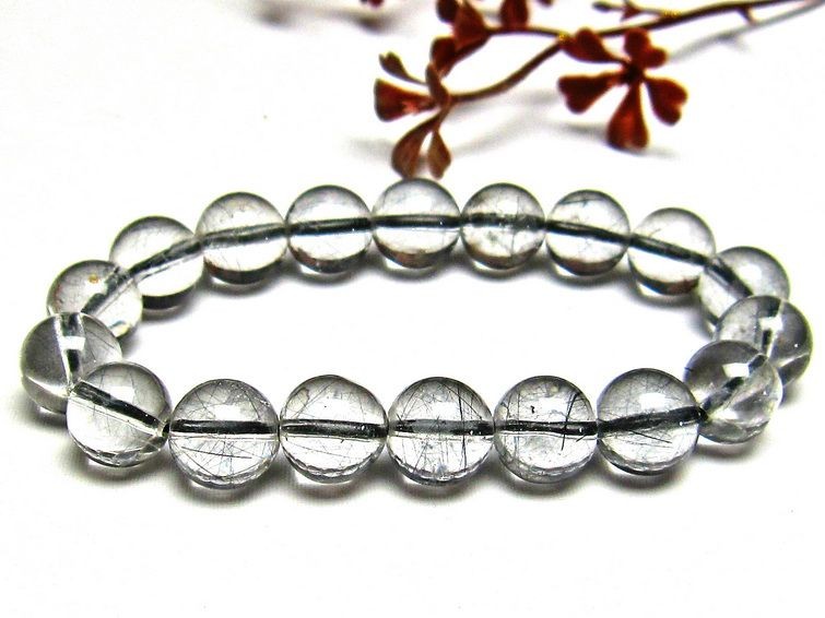 ブラックルチルクォーツ ブレスレット 10mm [H131-63] 1枚目