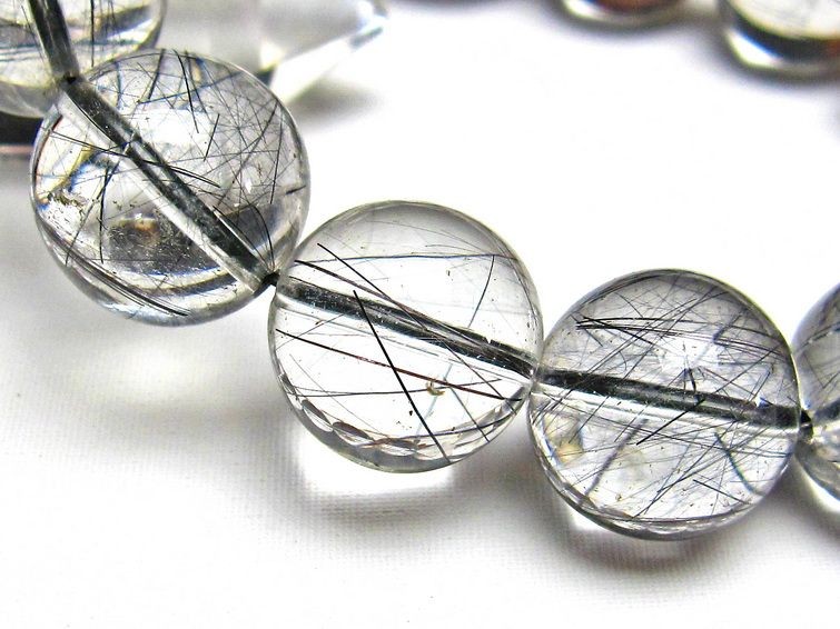 ブラックルチルクォーツ ブレスレット 15mm [H131-77] 2枚目