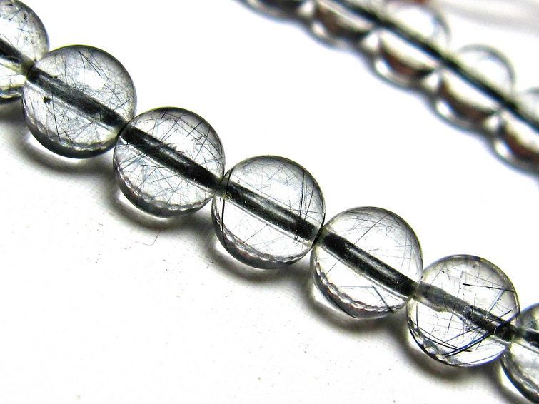 ブラックルチルクォーツ ブレスレット 7mm [H131-94] 2枚目