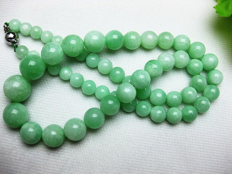 グリーンムーンストーン ネックレス 7mm [K1-1318]